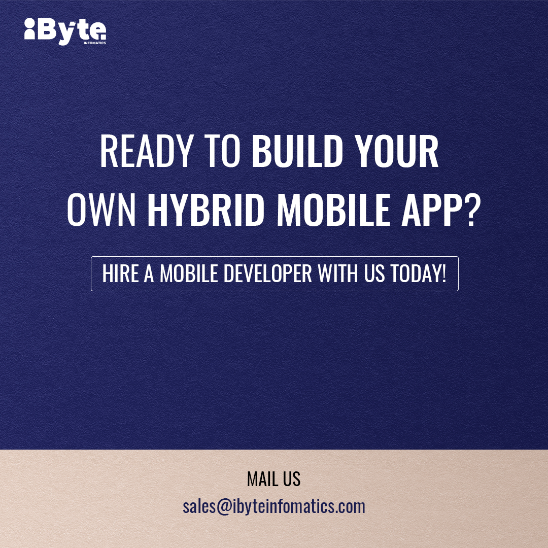 ibyteinfomatics's tweet image. The main difference between hybrid and native apps is the way they are developed and the technologies they use.

Want to have one for your business?

Connect here with our techies!

Sales@ibyteinfomatics.com

#hybrid #hybridapp #nativeapp #nativeappdevelopment #appdevelopment