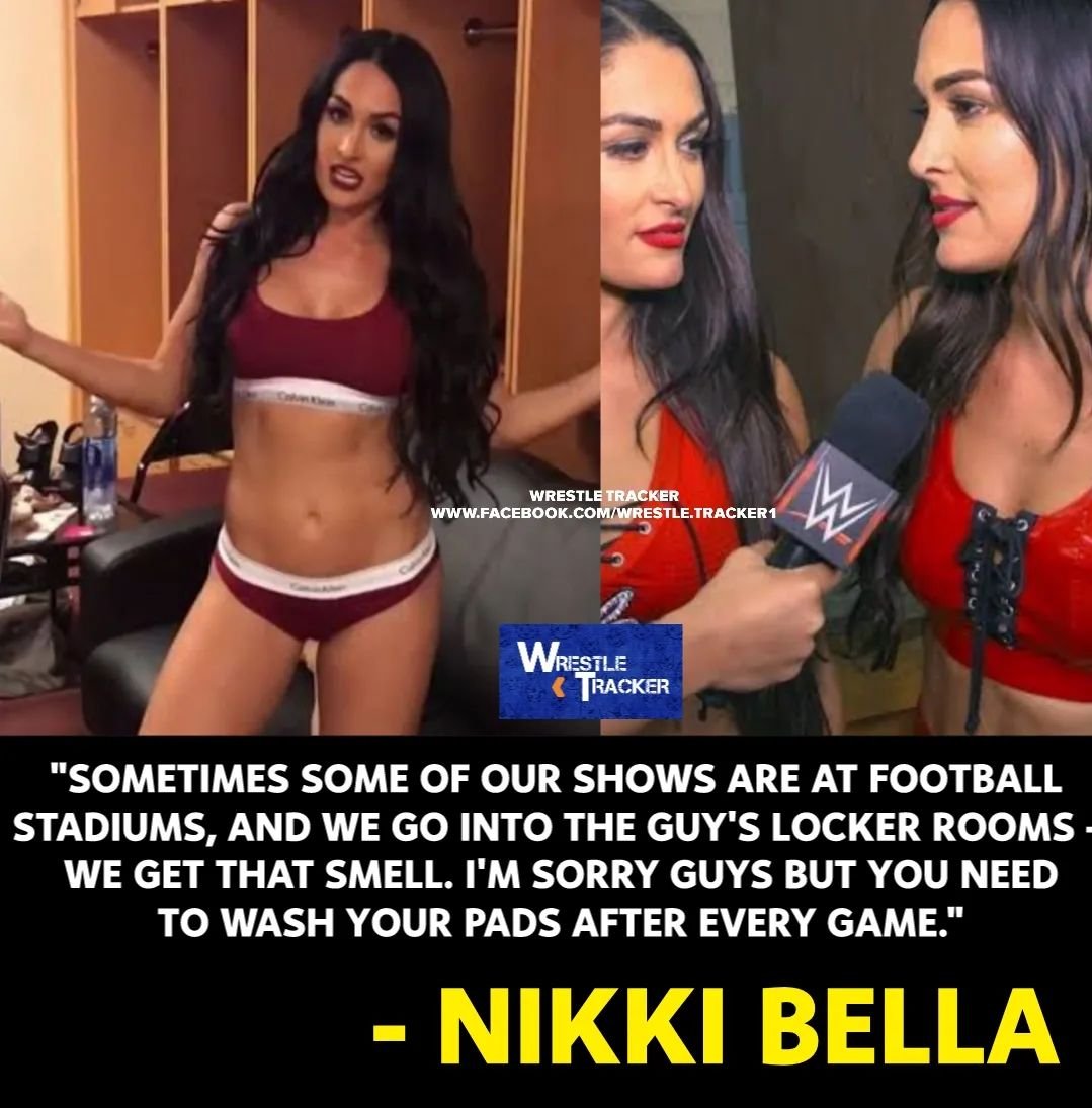 RT @wrestletracker1: Nikki Bella has a locker room advice for all males!

#WWE #NikkiBella https://t.co/ce4pP8okNY