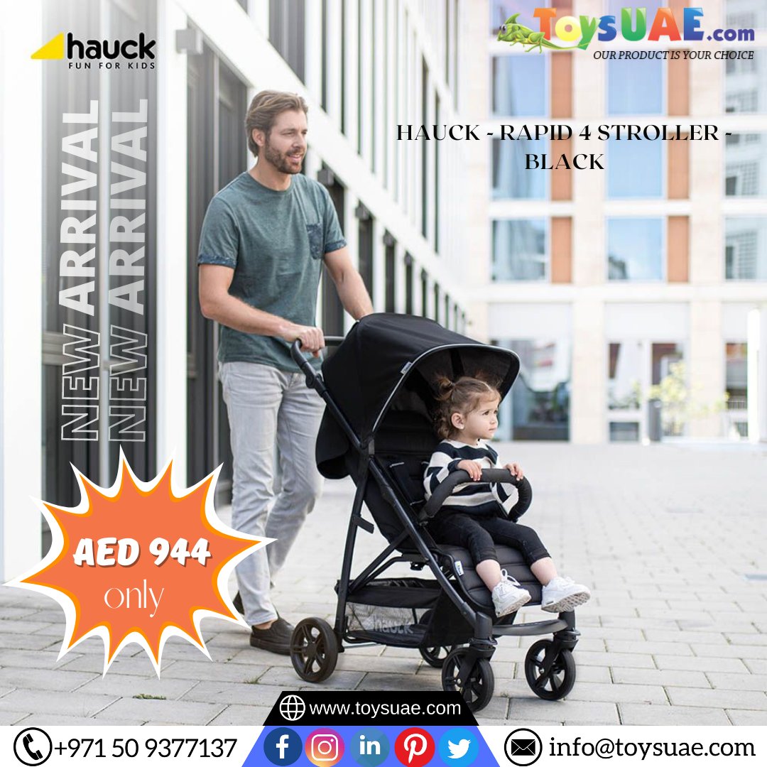 ToysuaeOfficial's tweet image. New Arrivals Baby 4 Standard Stroller
Hauck - Rapid 4 Stroller - Black
REASONABLE PRICE AT toysuae.com/hauck-rapid-4-…
FREE DELIVERY AT YOUR DOORSTEP
📞 +971 50 9377137
#doublestroller #lightweightstroller #lightweightbabystrollerfornewborn #gracolightweightstroller #toyuae
