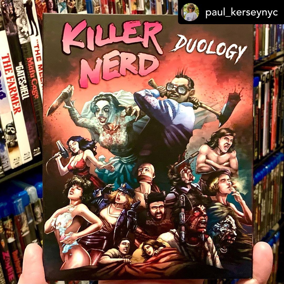 makeflix's tweet photo. Derek Abbott on Instagram: "Another great release from the mad geniuses over at @makeflixstore . Killer Nerd is a superlative SOV 90s horror, and its sequel is even better! #killernerd #makeflix #sovhorror #bluray #moviecollector #90shorror" https://t.co/QLUSr8lXqr https://t.co/BWUtz4K3ik