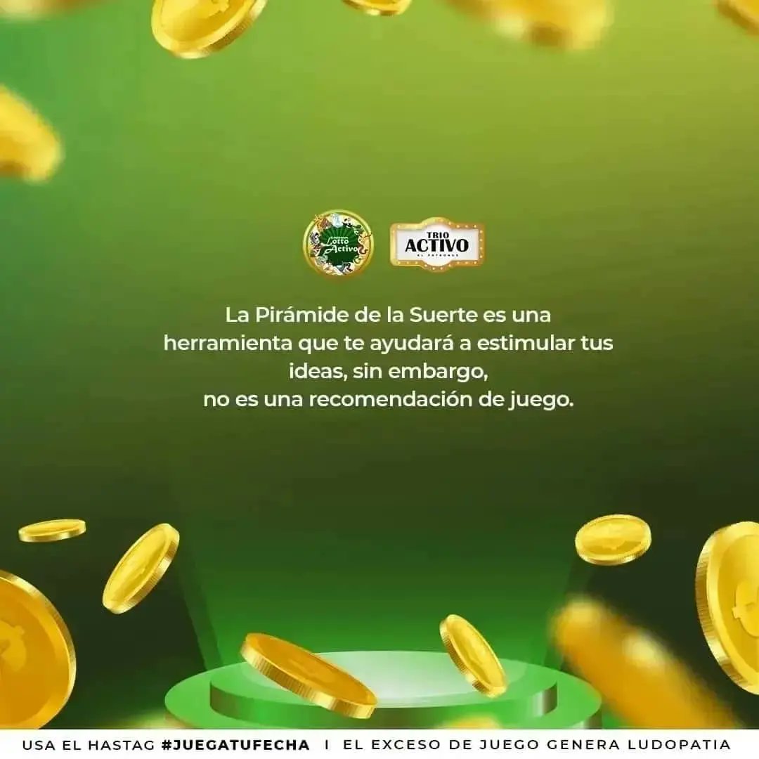 ¡Jueves de Pirámide! 🤩😄

Revisa la "pirámide de la suerte” y saca tus propios triples y terminales

Coméntanos si ya la has usado antes ¿Cómo ha sido tu experiencia?🥳

Recuerda que lo más importante es jugar con cuidado.

¡Mucha suerte!🙌

#LottoActivo #trioactivo