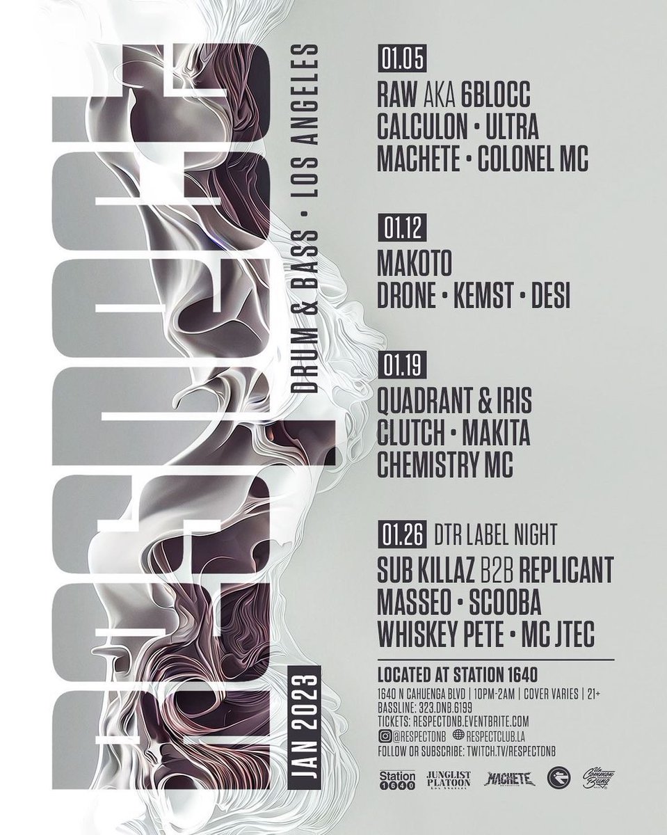 Have you seen our January 2023 events calendar yet?? 🔥🔥🔥🔥

Tickets: respectdnb.eventbrite.com