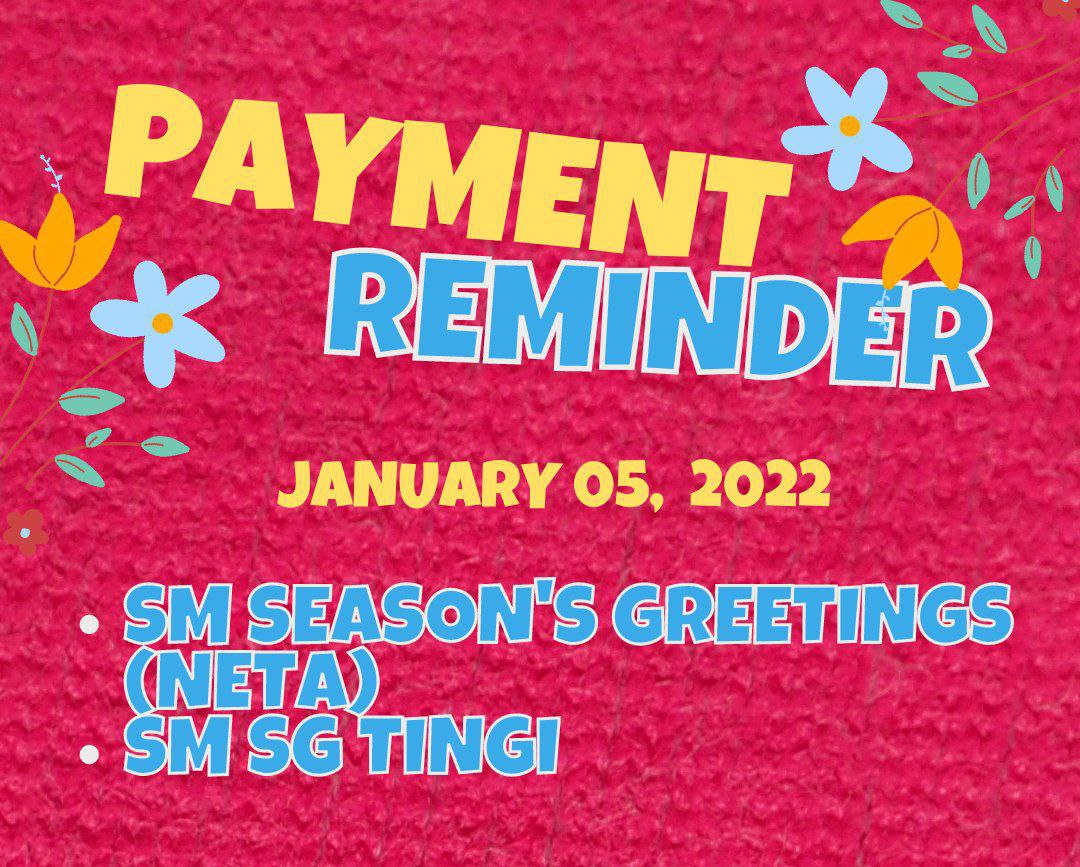 ShopUpand's tweet photo. Payment reminder. No late payment will be accepted. Please pay on or before 11:59pm January 5, 2023. 
@SuagaUpdates 
#SuagaAnnouncements https://t.co/fWiogh2zmI
