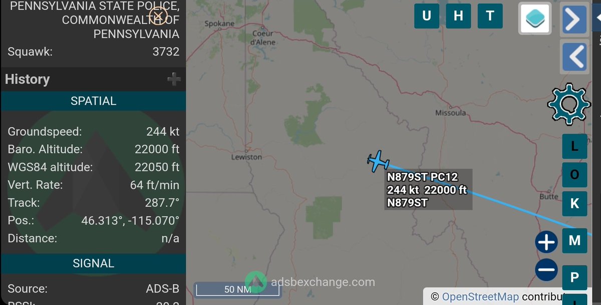 StrickTech's tweet image. Bryan Kohberger flight has made it across the Idaho border, not much longer now, maybe 15 - 30 minutes until landed.
