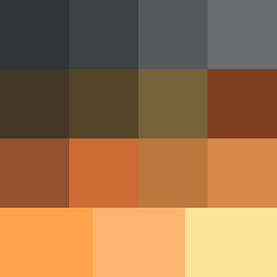 RejectedPalette's tweet image. Today's #randomRPL is: "AutumnForest by 30pixels"! Interesting combinations! Try making art with it and tag us! We'll be delighted to add your art to our gallery! 🎨