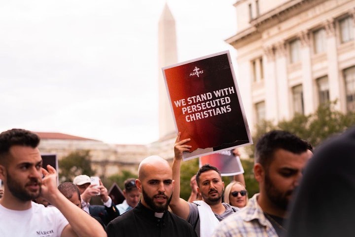 We stand with persecuted Christians. MarchForTheMartyrs 2022 — Washington D.C.

#CatholicConnect
#Catholic #Catholics
Full Post: zpr.io/xwF7YRvqy4nn