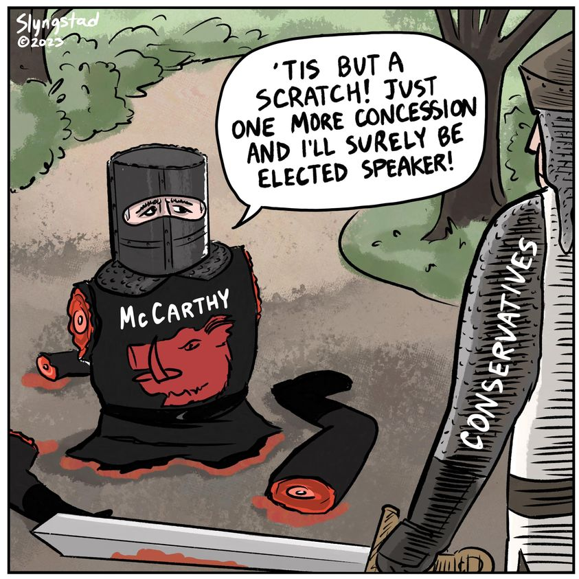 CharlieSpring53's tweet image. .@JohnCleese #MontyPythonAndTheHolyGrail #McCarthy #KevinMcCarthyIsALoser  #Speakerofthehouse