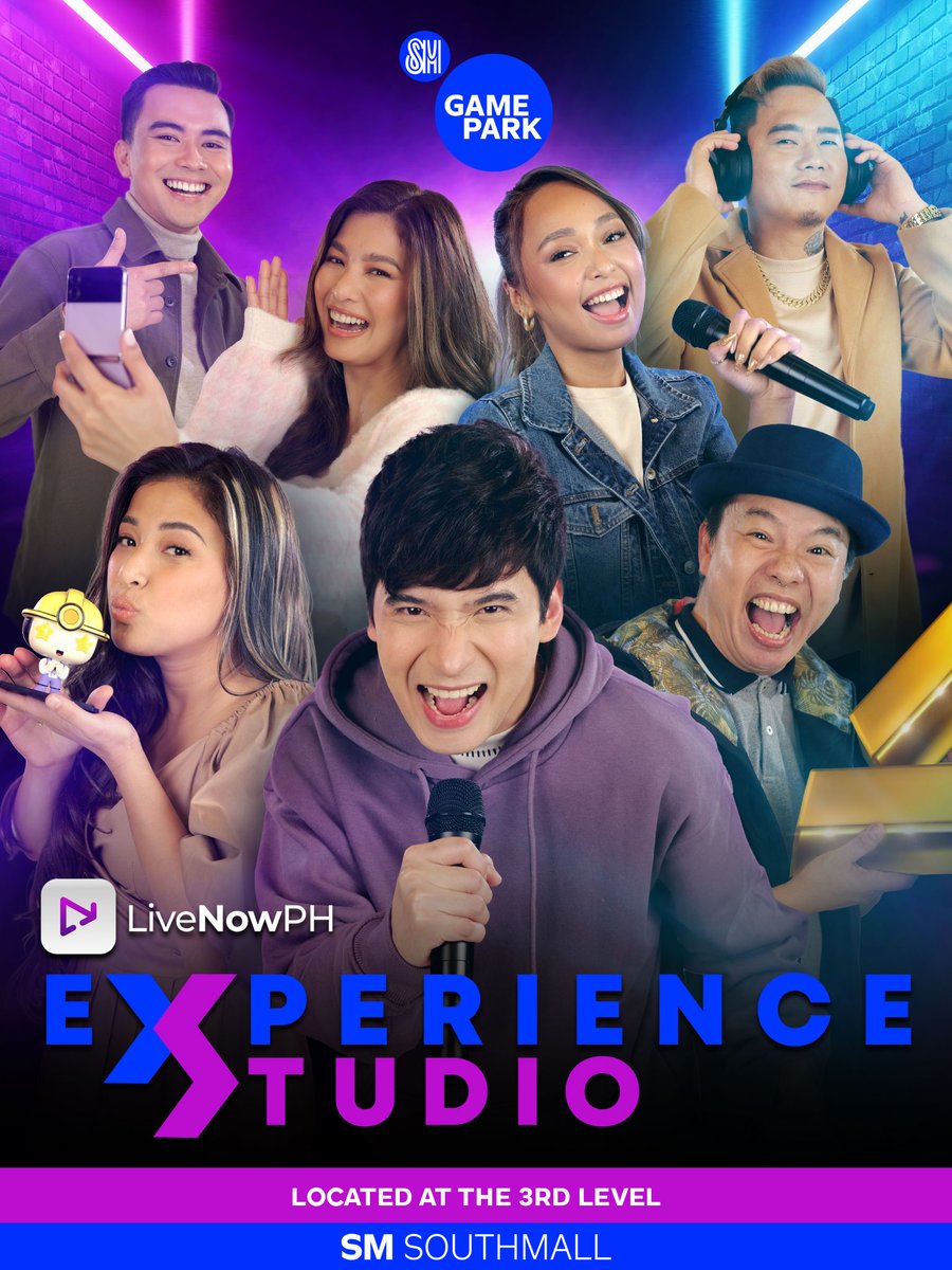 Sing, hang out, and have fun with your favorite streamers as you explore #AWorldOfExperienceAtSM! 🎤🤩✨ Tag your squad now and check out @LiveNowPH experience studio at @sm_southmall's Game Park. 👯‍♀️ #EverythingsHereAtSM