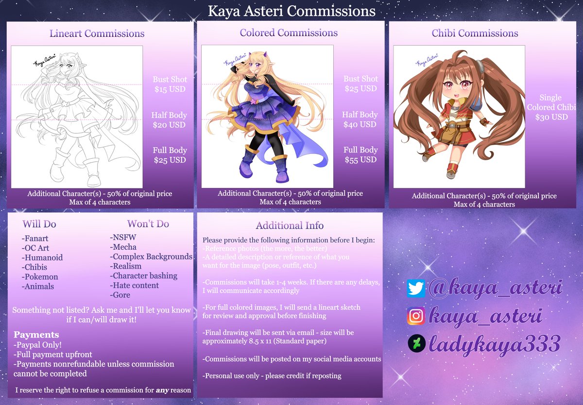 Hello all! I've updated my commission sheet, please DM on any of my social media pages if you are interested. . . . #commissionsopen #commission #commissions #commissionsheet #artcommissions #art #digitalart #digitalartist #commissioninfo #drawing #illustration