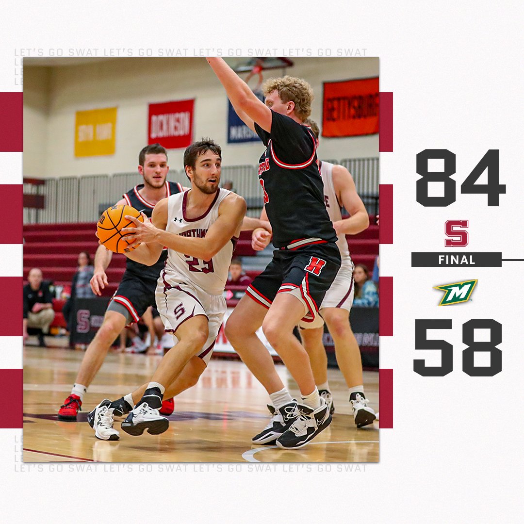 SwatAthletics's tweet photo. WWWWWWW

No. 17 men’s basketball grabs their seventh-straight win behind a 22 point effort from Vinny DeAngelo! https://t.co/FbbqHSZC34