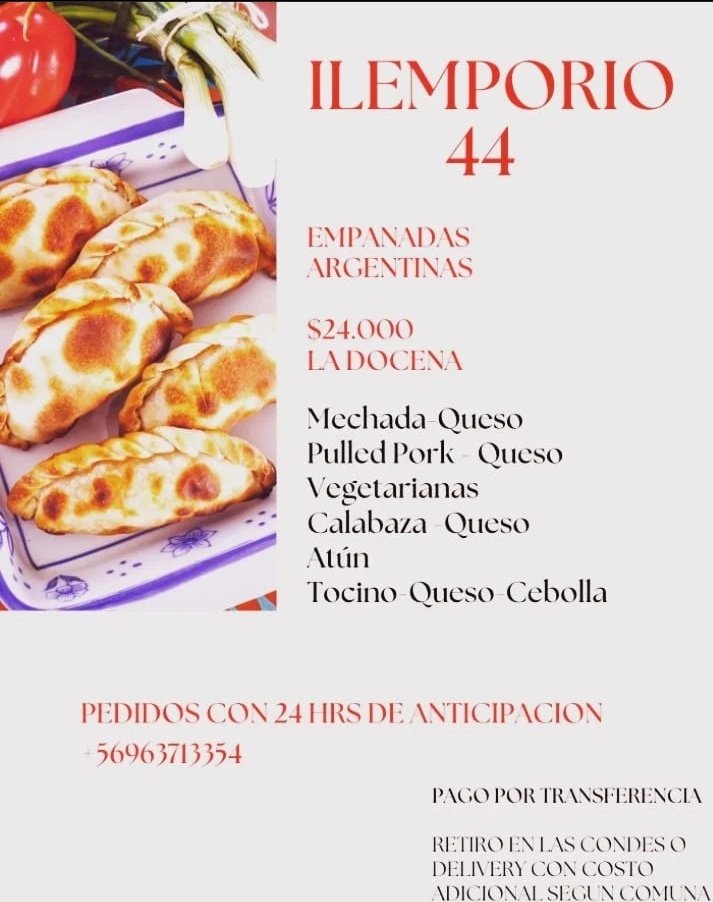 Me ayudan con mi emprendimiento?
Empanadas argentinas con  rellenos unicos y muuuy ricos.
Formato horneado o congelado
Pedidos por WhatsAppañ +56963713354.
Tiwitter haz tu.magia
Buscanos tb en IG