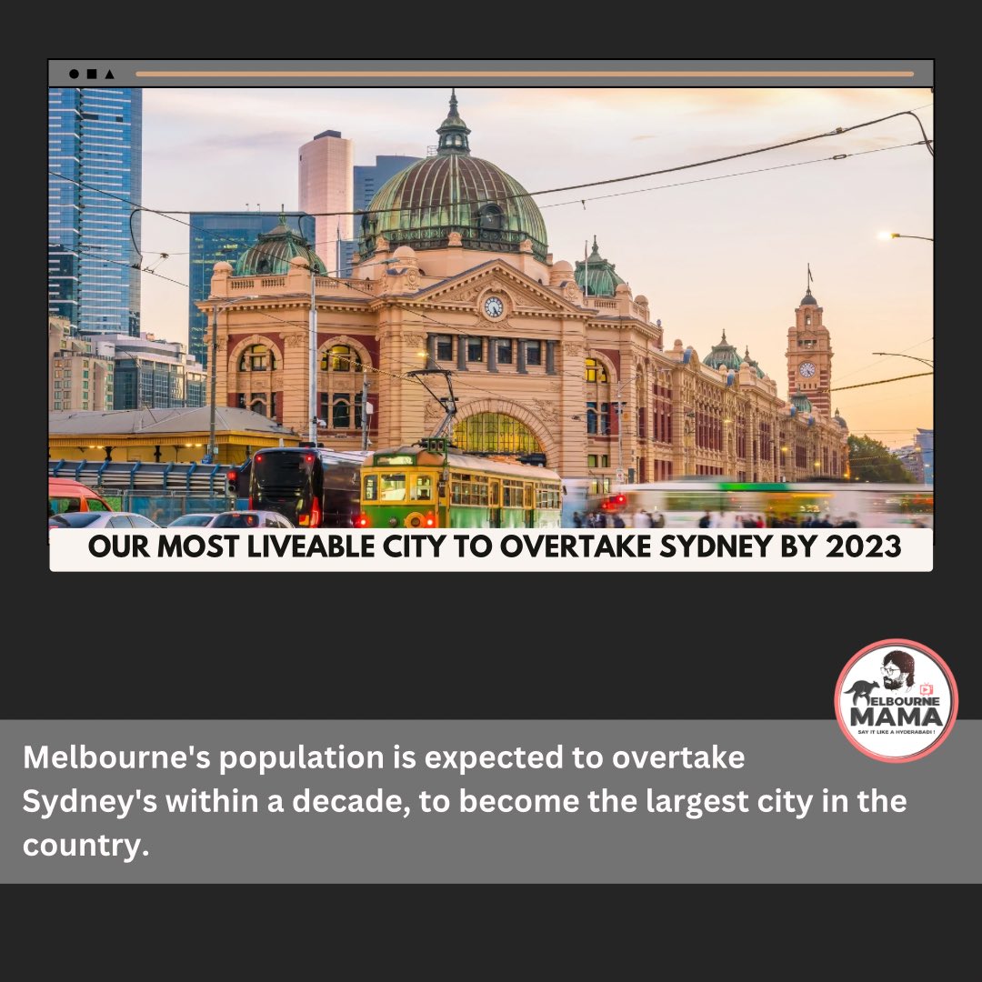 Melbourne to be a largest city 😮😮

Melbourne is predicted to become Australia's most populated city by 2032.

The 'friendliest city in the world' is expected to grow by 2000 people every week.
#MelbourneMAMA #melbourne #australia #heymelbourne  #whatsonmelbourne