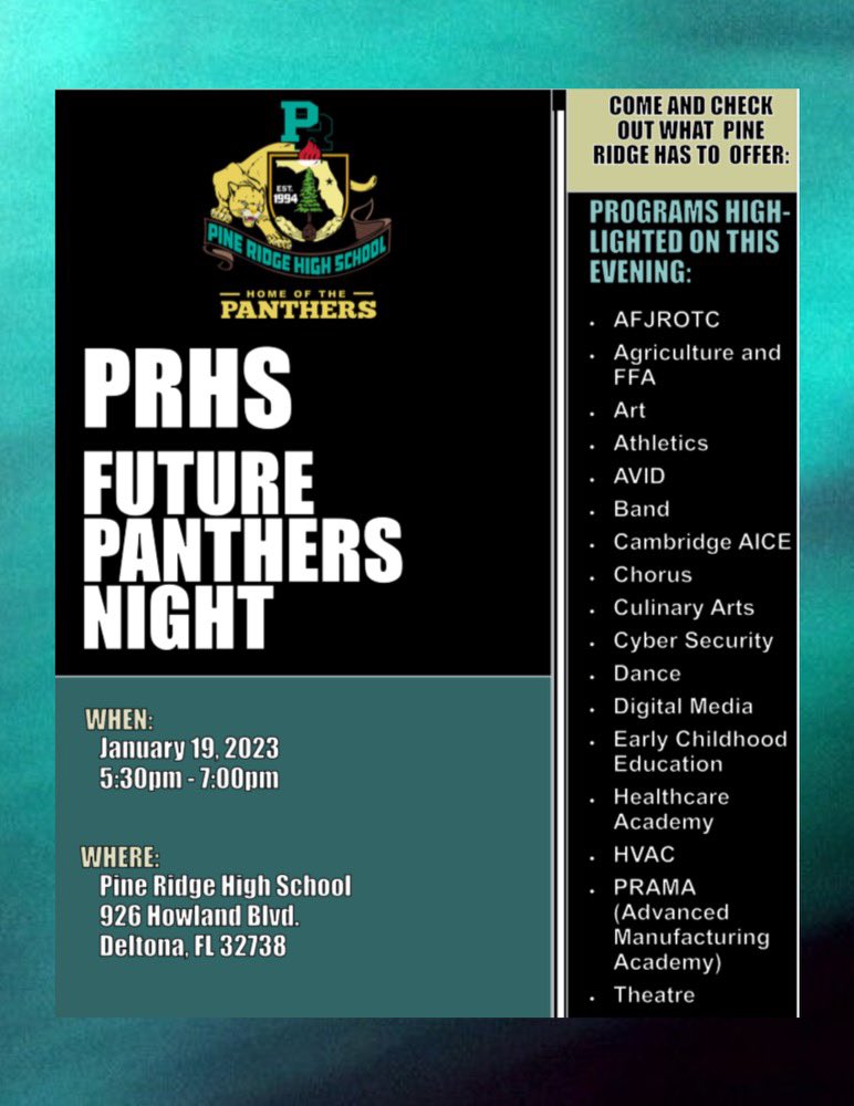 Class of 2027, we can’t wait to meet you! <a href="/PineRidgeHS/">Pine Ridge HS</a> #panthersrising