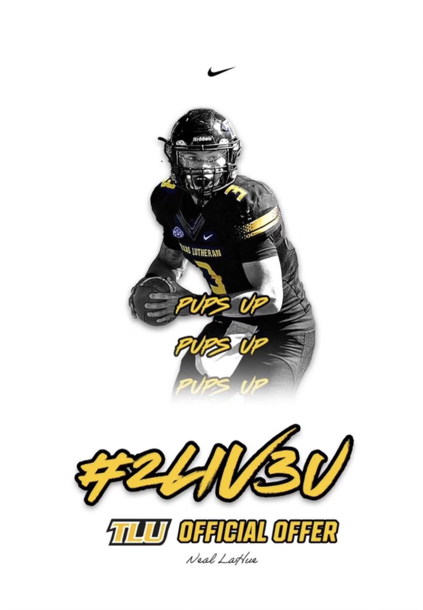 #AGTG Beyond blessed to have received my 2nd offer from Texas Lutheran University‼️@ChrisDudley40 @JonEd68 @coachgaitan @CRFB_Recruiting @MikeTho3 @coachhagen84 @cincofb @TLU_Football @CoachRCarson