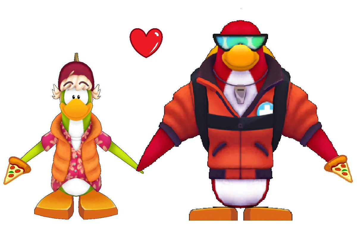 CabraAmbulante's tweet photo. eles estão em um encontro 💚🍕 ❤️🍕 #jetkie #rookie #rookieclubpenguin #jpg #jetpackguy #clubpenguin #clubpenguinisland https://t.co/3gNGwFVyno