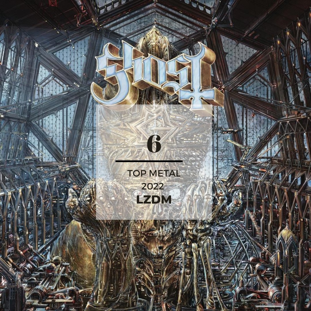 lazonadelmetal's tweet photo. Puesto #6
Banda: #ghost 
Disco: Impera
#LZDM 
@thebandGHOST https://t.co/emf2XZXb7b