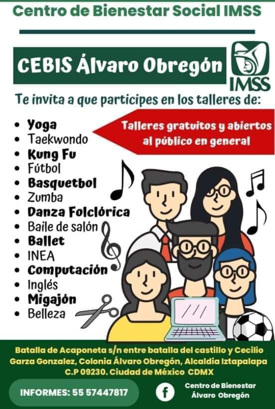bienestarSur's tweet photo. Inicia el año con una mejor calidad de vida. Acude a centro de bienestar social Álvaro Obregón y conoce las actividades que tenemos para ti. https://t.co/QpIk23TIVt