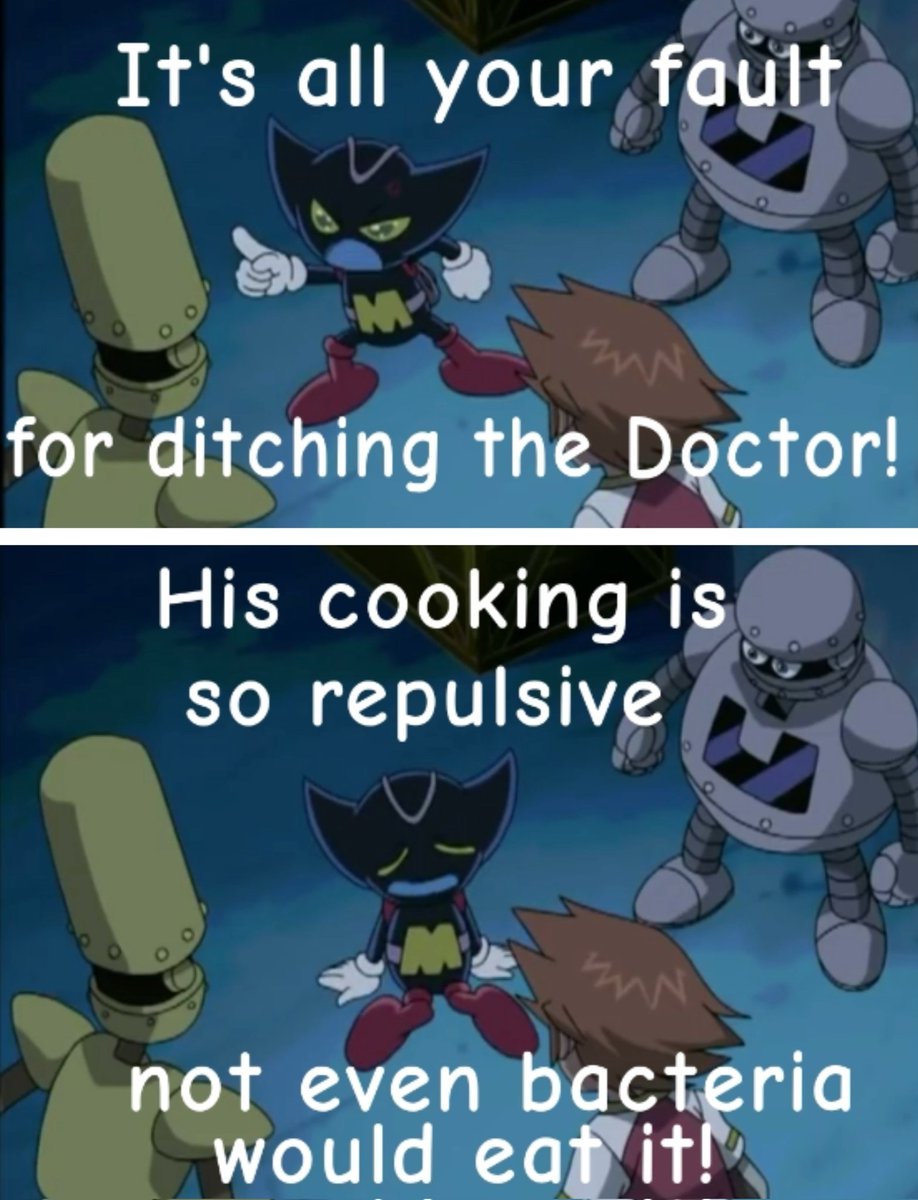TubbsTheTubby's tweet photo. I gotta use this insult when I'm married🤣🤣🤣

#SonicX #Bocoe #Decoe #Bokkun #Sonic #SonicTheHedgehog https://t.co/JktsnVXQko