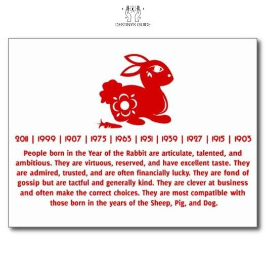 destinysguide's tweet photo. 2023 is A year of the Water Rabbit, starting from January 22nd, 2023 (Chinese New Year), and ending on February 9th, 2024 (Chinese New Year's Eve). The sign of Rabbit is a symbol of longevity, peace, and prosperity in Chinese culture. 2023 is predicted to be a year of hope. https://t.co/tGJB4qe5JU