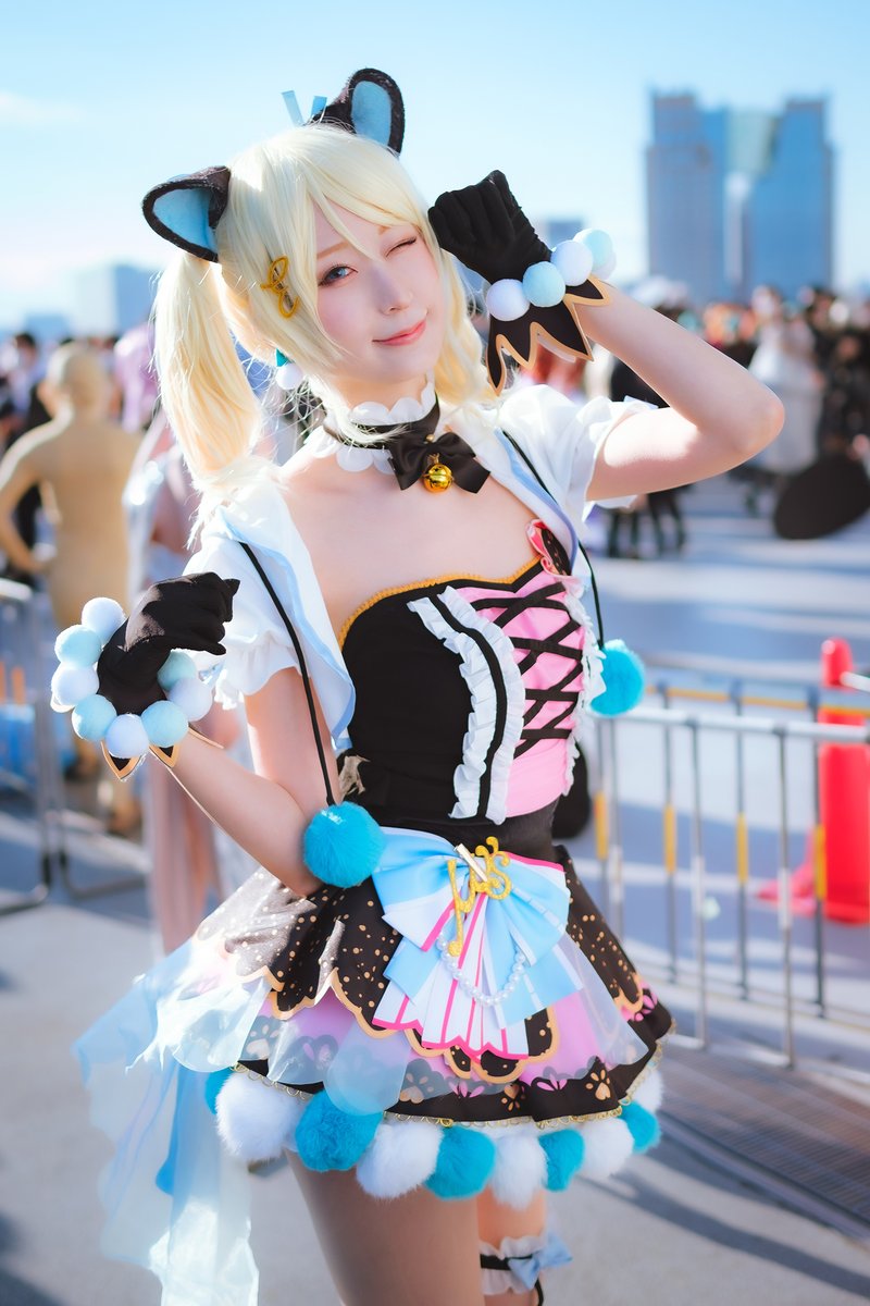 ラブライブ! 絢瀬絵里 キャットツインテール コスプレ ウィッグ付き-