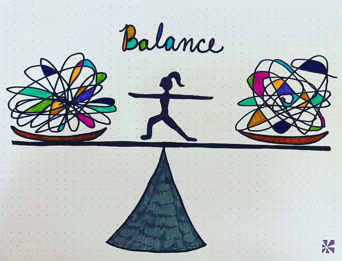 A little late, but my word/phrase for 2023 is “BALANCE,” more specifically “Find Balance.” Here’s my interpretation. Cheers to the mess and madness that finding balance in 2023 will be! #OneWord #WordoftheYear #Balance #FindBalance #TeacherLife #ArtteacherLife #Pmesvb