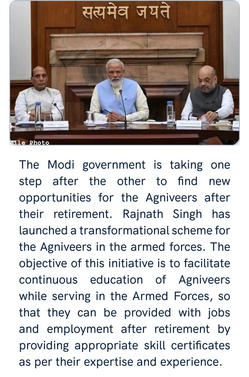 India’s youth as Agniveer soldiers is set to play a crucial role in realising the dream of building a #SashaktBharat.
@narendramodi govt’s big announcement for #Agniveers, can get many degrees while working in the army.
 @rajnathsingh
@blsanthosh 
@satyakumar_y
@BJPMahilaMorcha