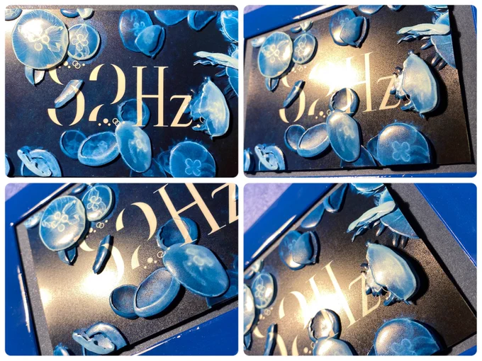 52Hz.さん( )の立体ショップロゴを様々な角度から撮影しました。クラゲの傘になっている姿を曲げとパーツ分けで再現しています。山なりと凹み、それぞれの曲げによる異なる曲線をご覧ください。 
