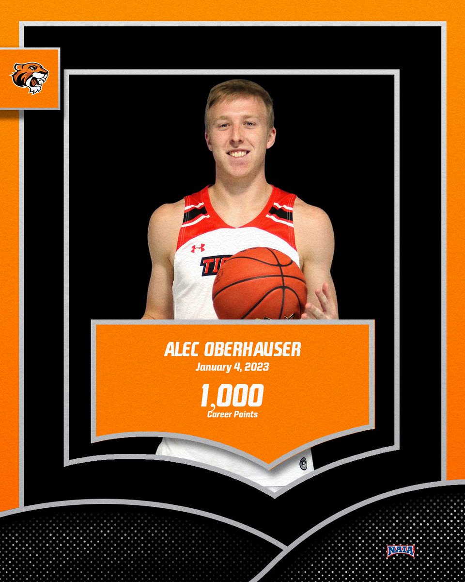 Congrats to Alec Oberhauser on reaching the career 1000-point club! His total is the combined mark of his year at Ellsworth CC and 3 years at Doane. #DoaneMBB