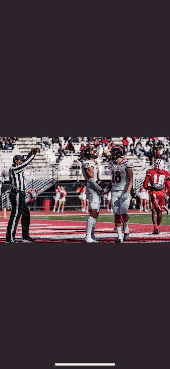 After a great conversation with <a href="/CoachScottLewis/">Scott Lewis</a> I’m honored and blessed to receive a Division 1 scholarship to Saint Francis University <a href="/RedFlashFB/">Saint Francis Football</a>