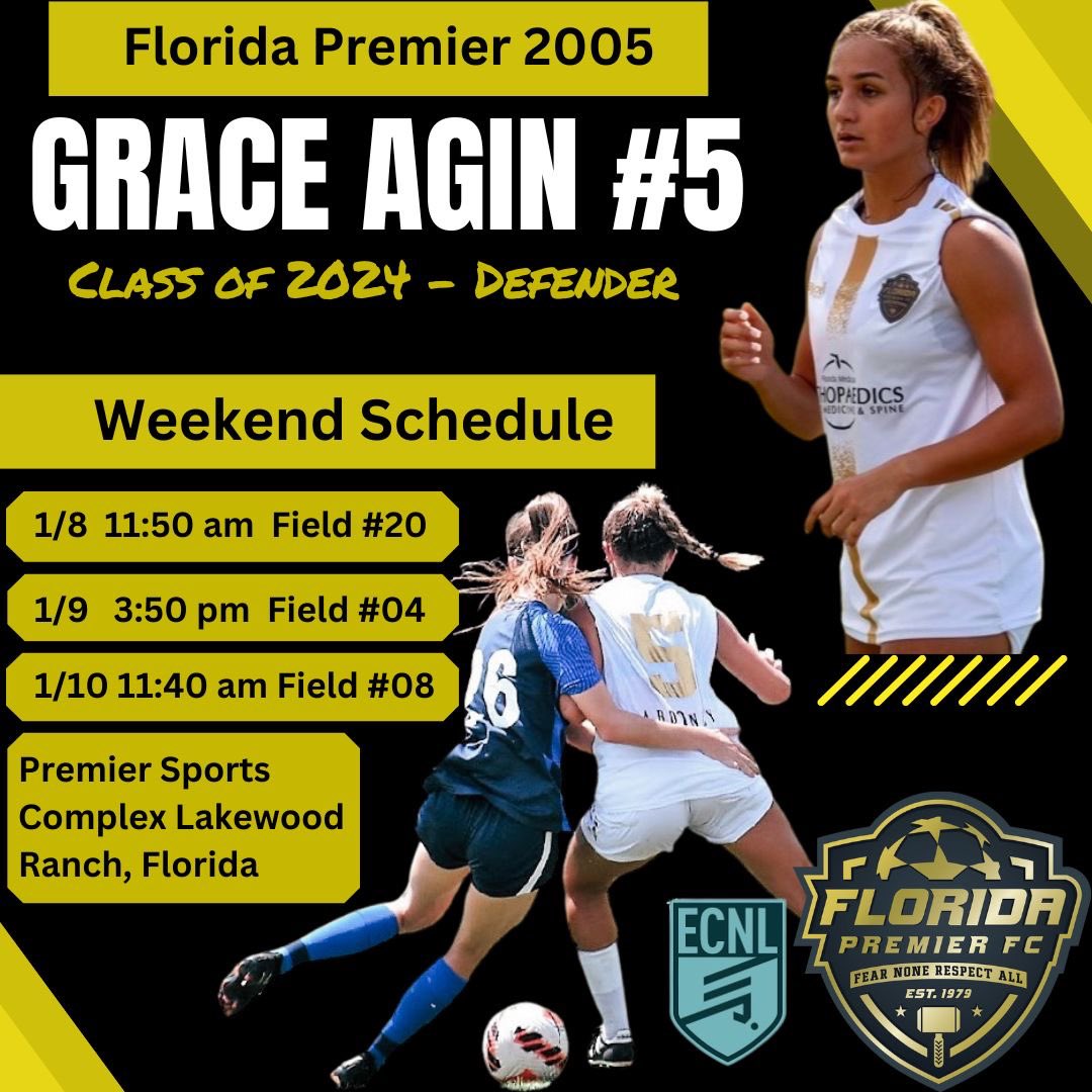 ECNL Winter Showcase January 8-10 schedule below!