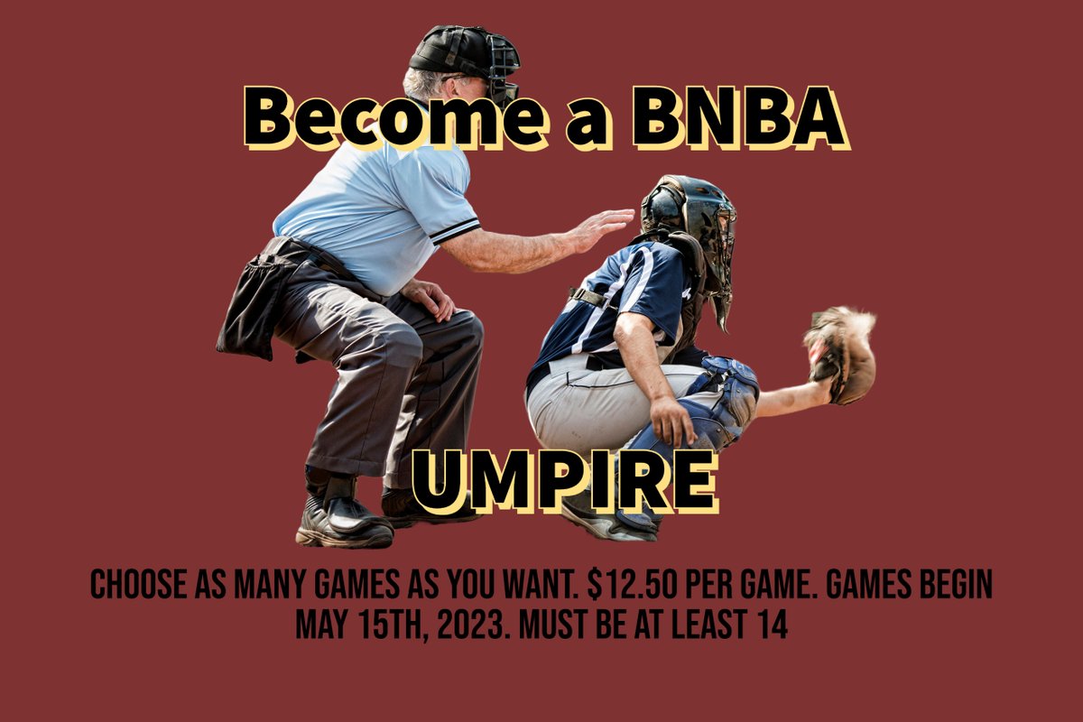Bnbabaseball's tweet photo. Umpire! A great summer job! https://t.co/EKXbQhvvUF