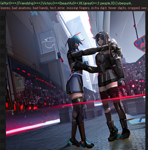 qB9FMm9mTTwJsEm's tweet image. #AIイラスト 
#StableDiffusionGUI　

AIに絵を描かせた。
努力友情勝利がどうしてこうなったのか…
（一番良くてコレだよ）

めっちゃ難しい！
やはりガチャ運をソシャゲに使い果たしたのかもしれぬｗｗｗ