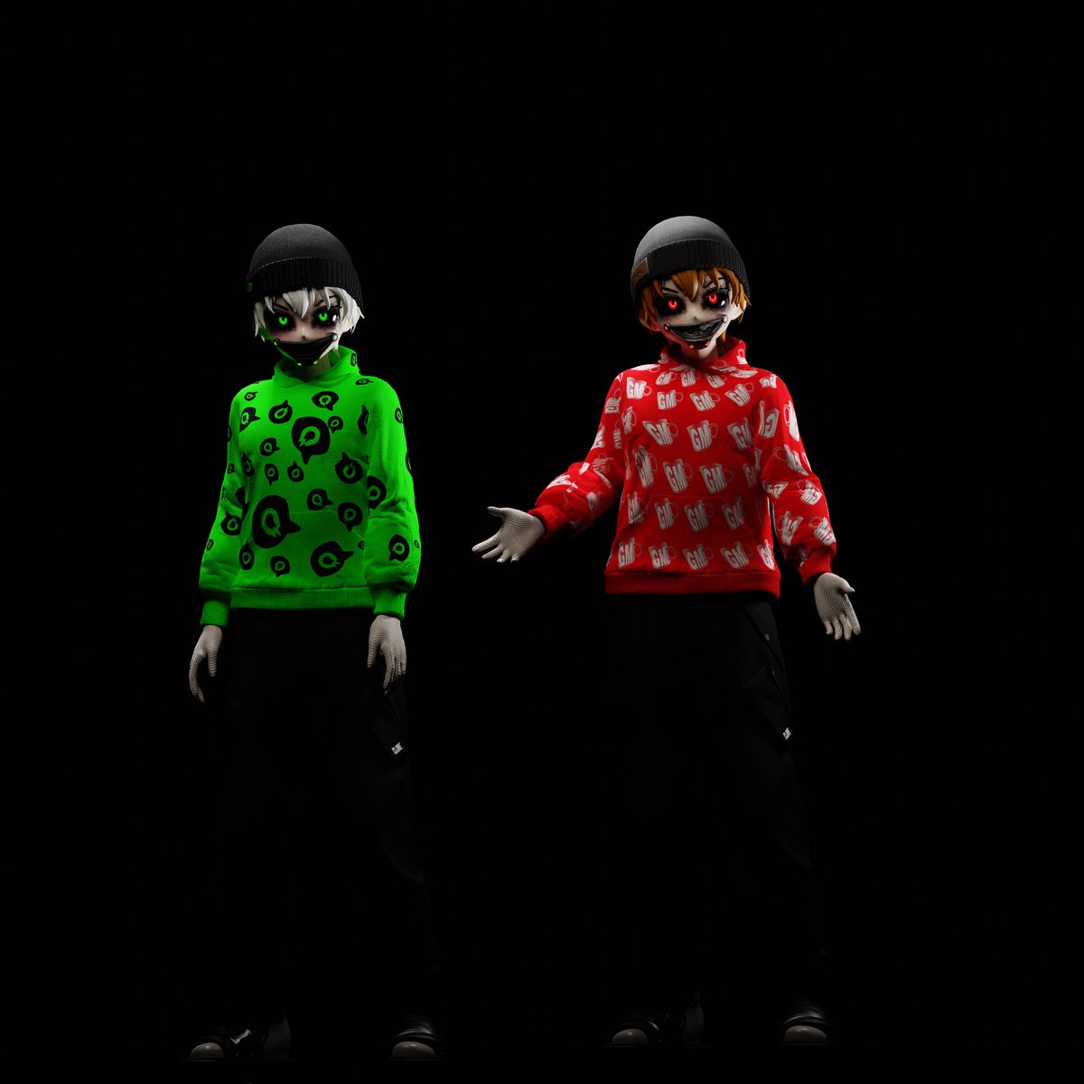 JakGrills's tweet photo. I just cloned my #CloneX 👁️‍🗨️💚☕️

Render(s) and custom skin created within @RTFKT‘s #CloneTools plug-in 🔌 for blender. @RTFKTcreators 🏷️ 

Texture painting and stencils 👌 #LFG #Web3 #RTFKT #RTFKTcreators https://t.co/cE2mHvv4Dz
