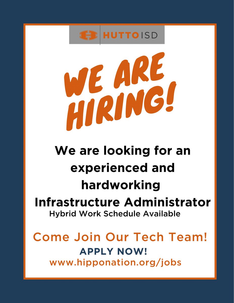 Come join our talented Tech Team! #HippoNation #UnitedInExcellence #Unidos
