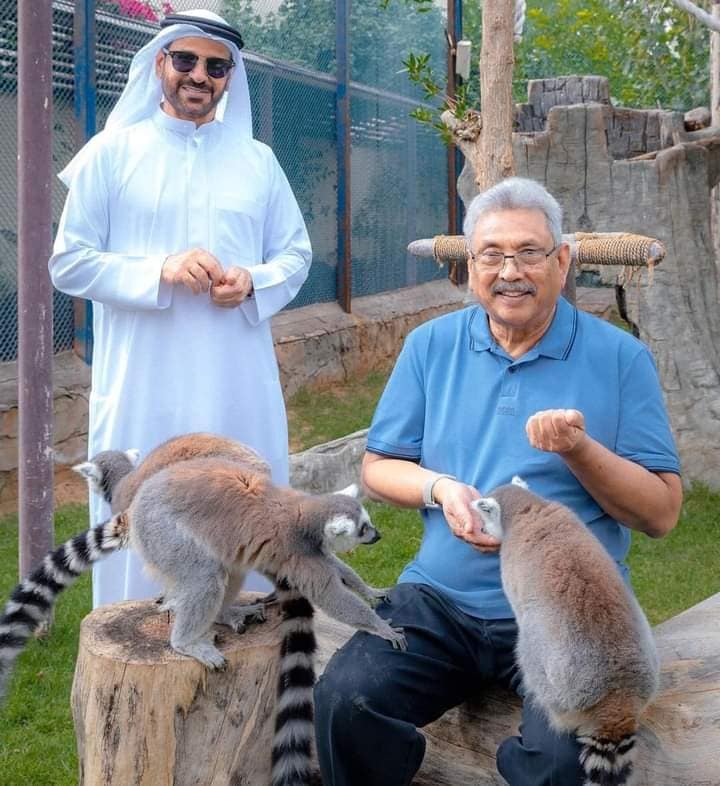 SelvaLoges's tweet photo. Former President #Gotabaya #Rajapaksa who is currently on a holiday in #UAE visited the #fame Park by Saif Belhasa.
#lka #srilanka https://t.co/ZKRB2tGH4o