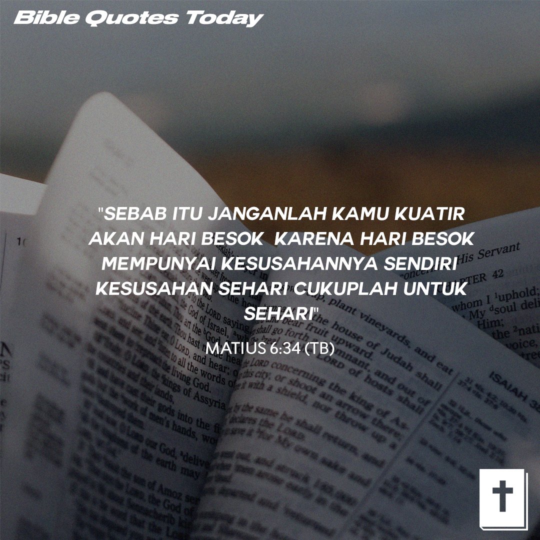 uchannelid's tweet photo. Untuk sobat yang sedang kuatir dengan sebuah cobaan, yuk renungkan di dalam ayat ini.
-
#uchannel #kristen #yesus #alkitab #pujian #bible #rohanikristen #quotesindonesia #tvkristen #islam #penyembahan #quotes #indonesia #gereja #worship #jesus #pentacrafts #quotesoftheday #church https://t.co/nwtJ6xf4EG