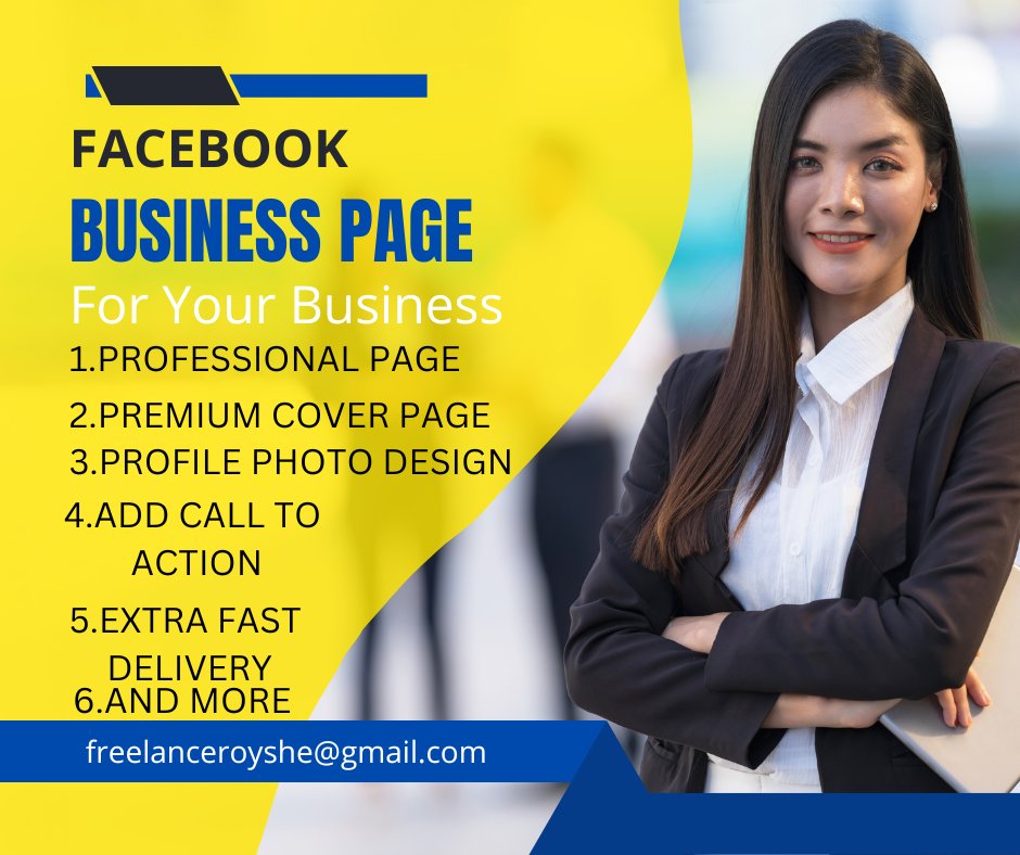 AmenaAktar12's tweet image. I will do facebook business page setup , fan page create , banner , and cover design

Facebook business page create and setup

I will do impressive facebook business page setup , create fan page , professional fb optimization
 #createfacebookpage #facebookpagecreate #facebookmark