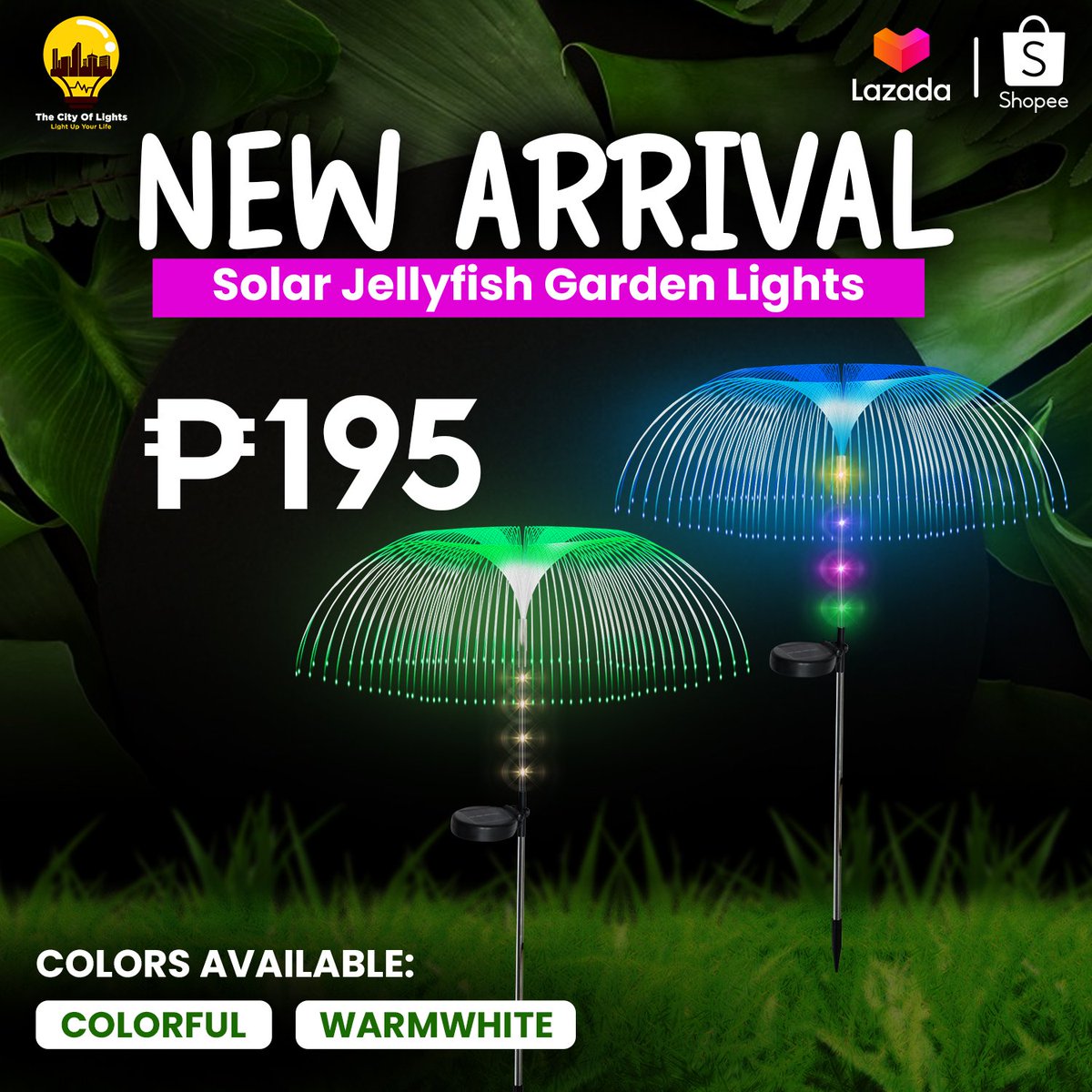 tcls_ph's tweet photo. Turn your outdoor space into a sea of colors. This is easy to install and the light can be continued to illuminate automatically at night. ✨

SHOP NOW!🛍️
🛒 Shopee: https://t.co/Db2cyoCgm1
🛒 Lazada: https://t.co/f6tTCTc3bP

#TheCityofLightsPH #NewArrival #JellyfishLights https://t.co/JKSdT6XHjF