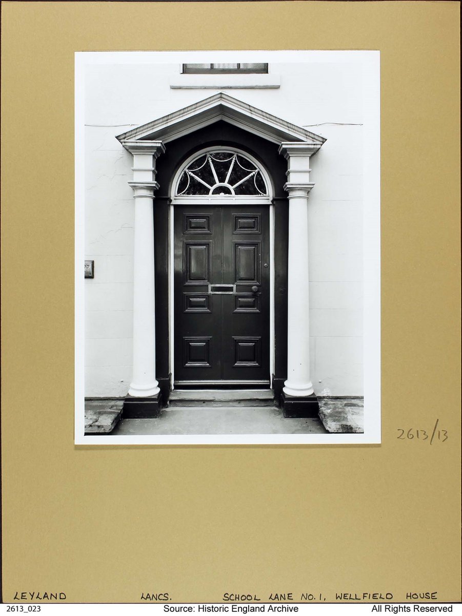 Beautiful doorcase at Wellfield House, School Lane, #Leyland, pictured in 1979. The site is now a supermarket car park. #Lancashire #UrbanHistory #AdoorableThursday