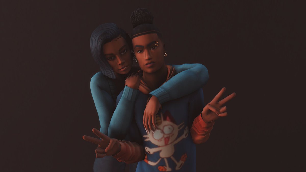 Siblings ~ Mato and his older sister Toccoa. 🖤 #ShowUsYourSims