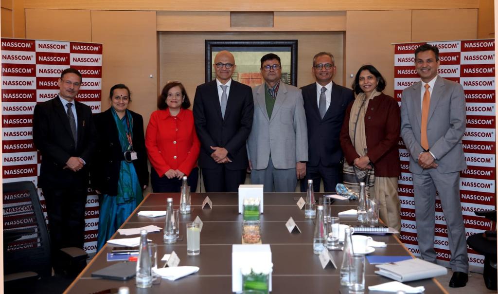 debjani_ghosh_'s tweet image. An absolute honor to host the @Nasscom roundtable on India&apos;s #SkillImperative with @satyanadella n Secretaries - Skills, MEITY  Education, Youth Affairs and Labour. The urgency n focus on skill devlpmt across ministries is just fantatsic to see!
#ShapingTheTechade 
#TalentNation