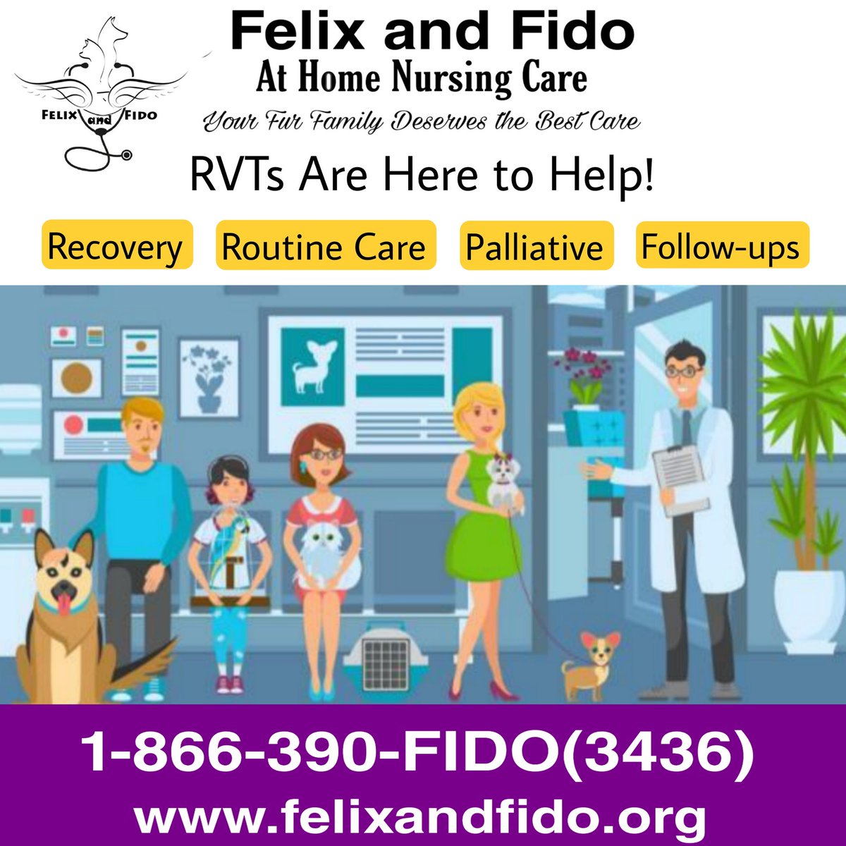FelixandFido's tweet photo. Felix and Fido At Home Nursing Care is provided by Registered/Licensed or Certified Veterinary Technicians because All Our Fur Families Deserve the Best Care ❤️

Get started and create your profile at https://t.co/4ejVtMOirb to book an appointment today! https://t.co/2tRCgExl0a