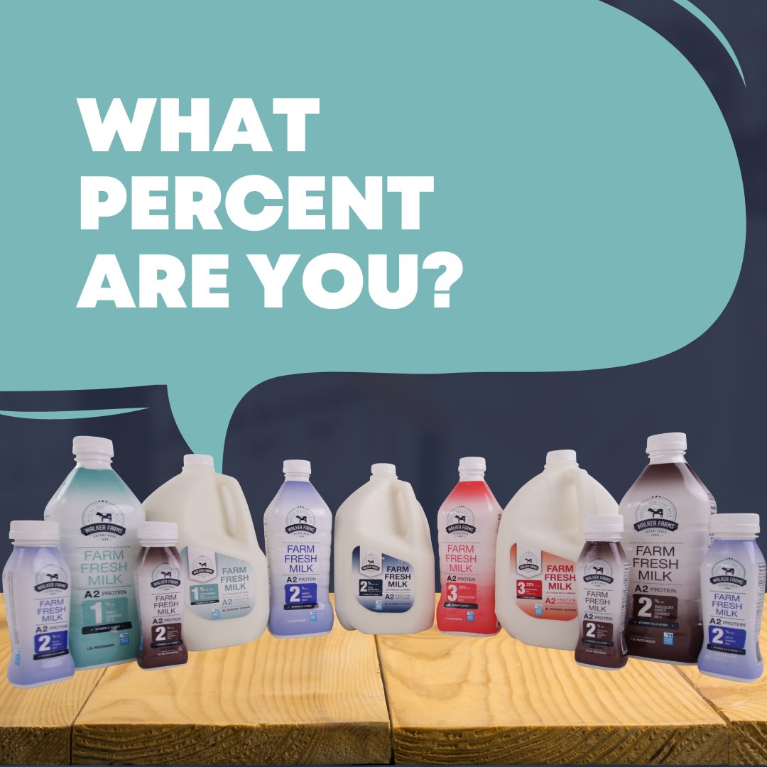 WalkerFarms1's tweet photo. It's the first Friday of 2023! Just for fun tell us what your go to milk percentage is? Drop it in the comments below.

#walkerfarmsmilk #farmfreshmilk #easiertodigest #milk #cowcomfort https://t.co/PCtyq5Qjt3