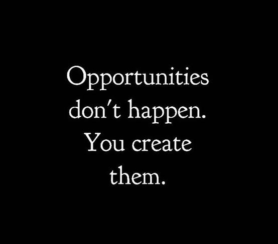 'Opportunities don't happen, you create them.' 
#Inspirationalmessage 
Good morning 
#943RoyalFM