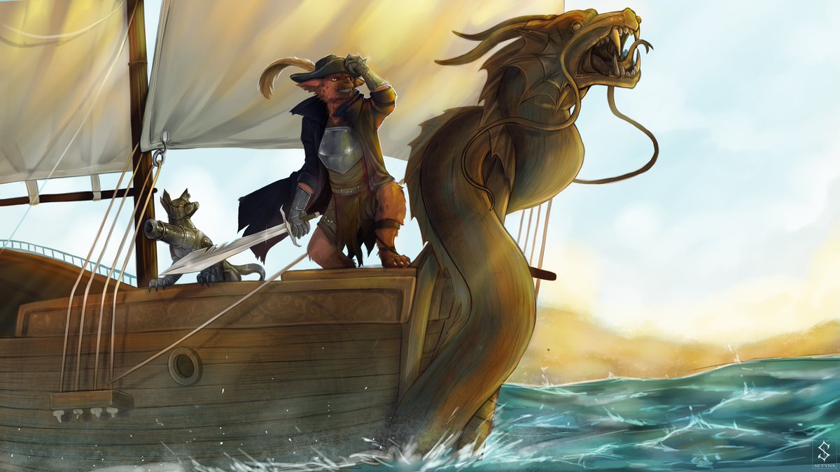 setynaart's tweet photo. •Commission•
To: GummyBadger101 (Discord)
As the pirates used to sing:
🎶 Leave her, Johnny, leave her
Oh, leave her , Johnny, leave her
For the voyage is long and the winds don't blow
And it's time for us to leave her🎶
#digitalart #Setyna #pirate #commission #ship https://t.co/X4soPL3YG7