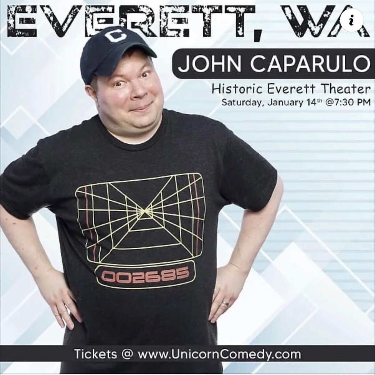 JohnCaparulo's tweet photo. Next Friday Cap will be in Enumclaw, WA at the @chalettheatre *TICKETS ARE SOLD OUT! 
And next Saturday he’ll be in Everett, WA at the @historiceveretttheatre …Hurry and get the last remaining tickets at https://t.co/7xIedN1mWe https://t.co/qyPqgqgSnm