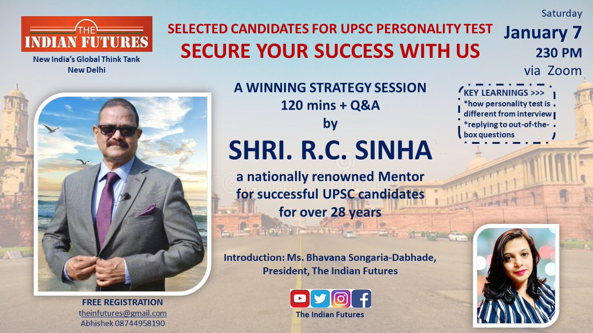 IndianFutures's tweet photo. #TIFeducation: Selected UPSC CSE 2022 candidates may register ! Seats filling fast for this EXCLUSIVE session that will take you closest to realizing your dreams👇 https://t.co/awzMBKxFyB