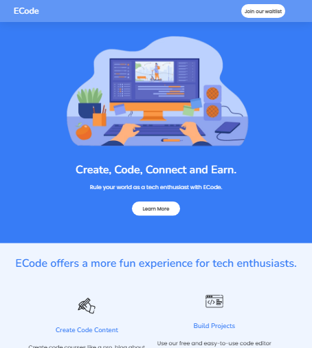 udpresh's tweet photo. #day12to15 task for #Cdv20DaysofCode at 
@Codevixens: think of a #techproduct and build an introductory #landingpage for it. 
Thought of a platform that connects techies to share their knowledge, exhibit their skills and earn as well. Here's my creation: https://t.co/noPeOsQfjY https://t.co/IYv5dPzqP5