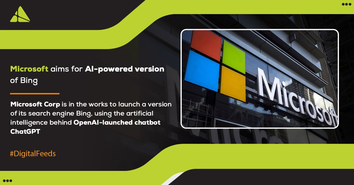 arpatech's tweet photo. #Microsoft could launch the new feature before the end of March, and hopes to challenge Alphabet-owned search engine Google, the San Francisco-based technology news website said in a report.
Source: The Express Tribune
.
.
.
#Arpatech #TechNews #ArtificialIntelligence https://t.co/2yLpq8mmro