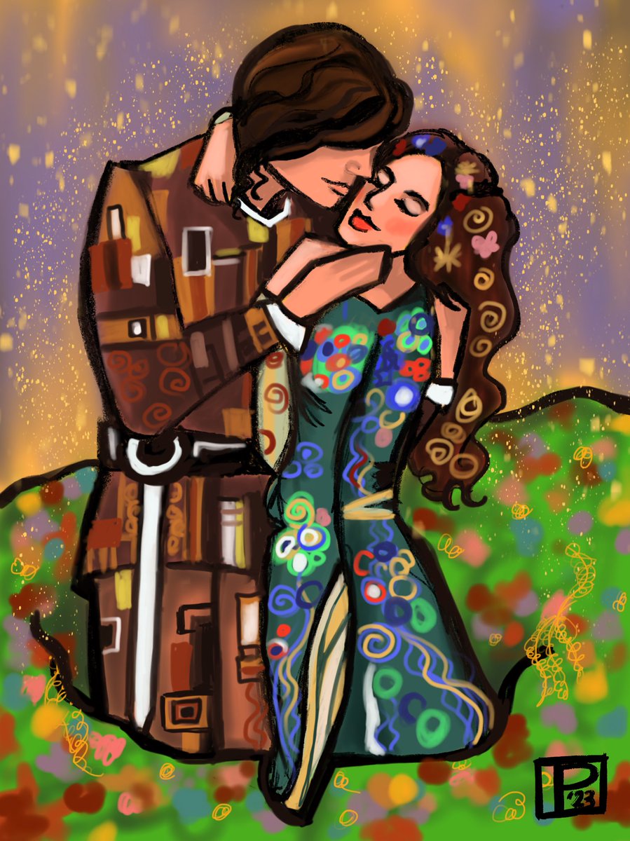 vtress29's tweet photo. One of my favorite artists is Gustav Klimt, particularly #TheKiss. I did my best to use that influence for a fun little #Kalijah flashback piece. Enjoy! #TVD #TVDU #ElijahMikaelson #KatherinePetrova https://t.co/lYPMbX9KGx